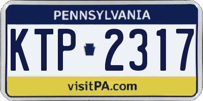 PA license plate KTP2317