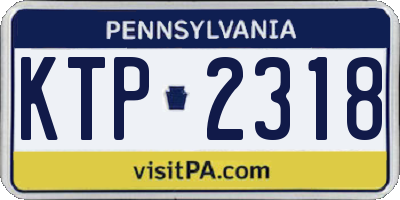 PA license plate KTP2318