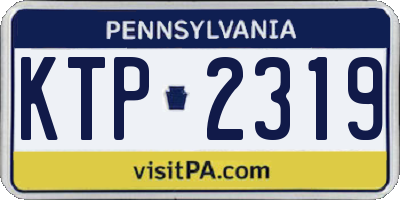 PA license plate KTP2319