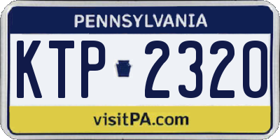 PA license plate KTP2320