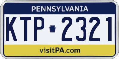 PA license plate KTP2321