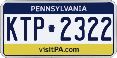PA license plate KTP2322