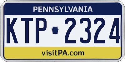 PA license plate KTP2324