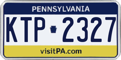 PA license plate KTP2327