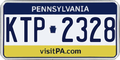 PA license plate KTP2328