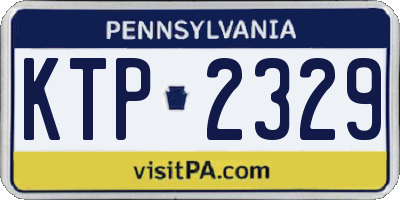 PA license plate KTP2329