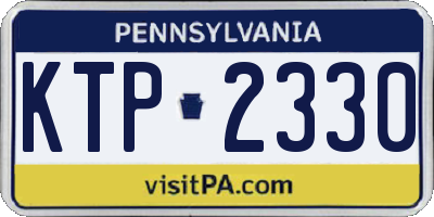 PA license plate KTP2330