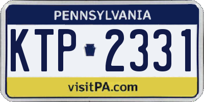 PA license plate KTP2331