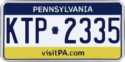 PA license plate KTP2335