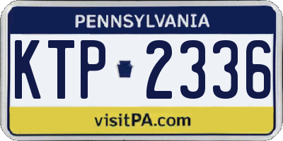 PA license plate KTP2336