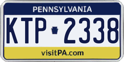 PA license plate KTP2338