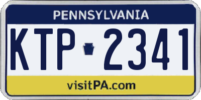 PA license plate KTP2341