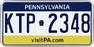 PA license plate KTP2348