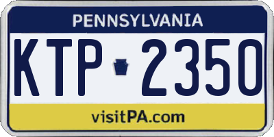 PA license plate KTP2350