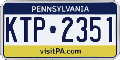 PA license plate KTP2351