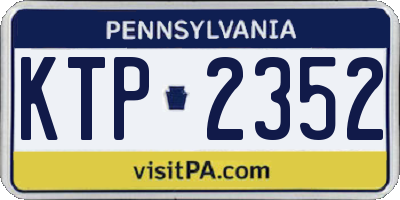 PA license plate KTP2352