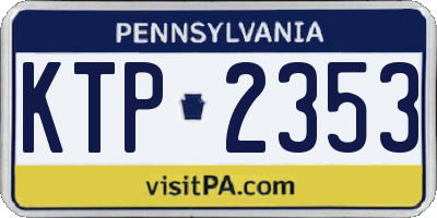 PA license plate KTP2353
