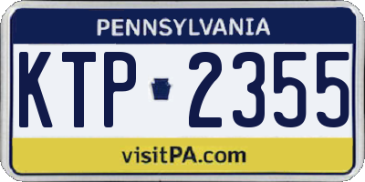 PA license plate KTP2355