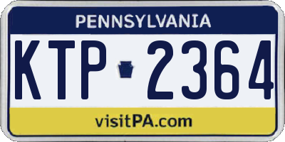 PA license plate KTP2364