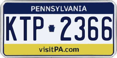 PA license plate KTP2366