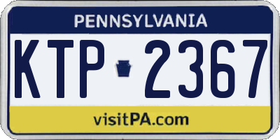 PA license plate KTP2367