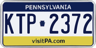 PA license plate KTP2372