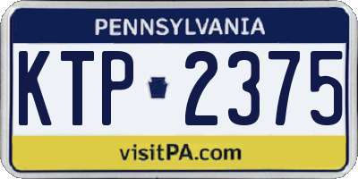 PA license plate KTP2375