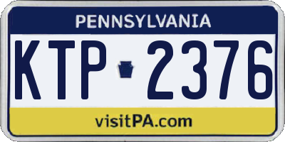 PA license plate KTP2376