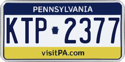 PA license plate KTP2377