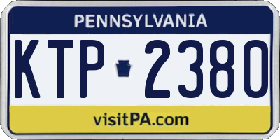 PA license plate KTP2380