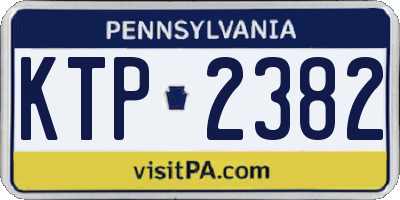 PA license plate KTP2382