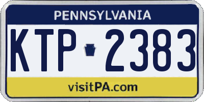 PA license plate KTP2383