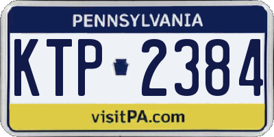 PA license plate KTP2384