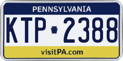 PA license plate KTP2388