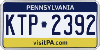 PA license plate KTP2392