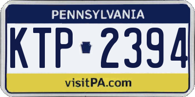 PA license plate KTP2394