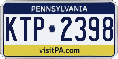 PA license plate KTP2398