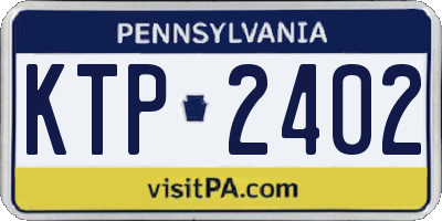 PA license plate KTP2402