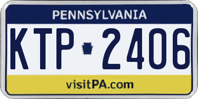 PA license plate KTP2406