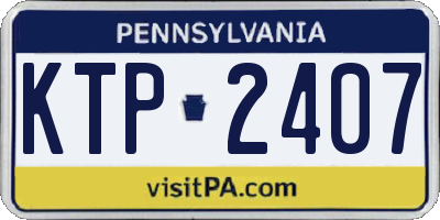 PA license plate KTP2407