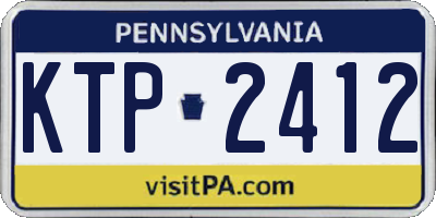PA license plate KTP2412