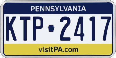 PA license plate KTP2417