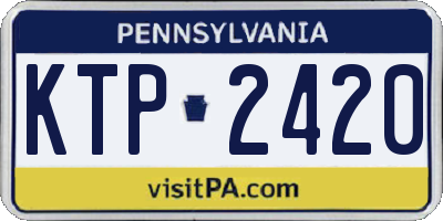 PA license plate KTP2420