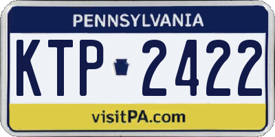 PA license plate KTP2422