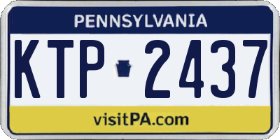 PA license plate KTP2437