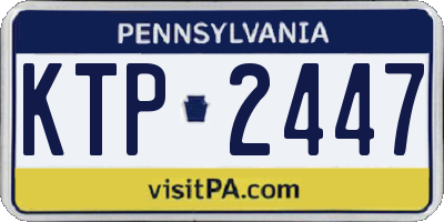 PA license plate KTP2447