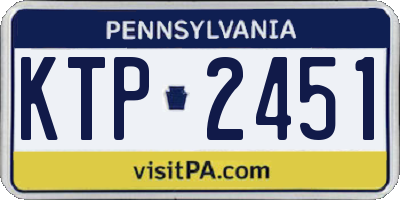 PA license plate KTP2451