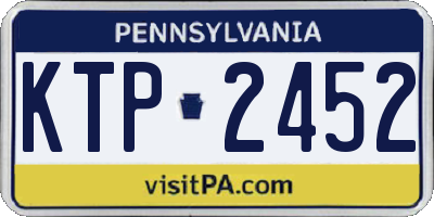 PA license plate KTP2452