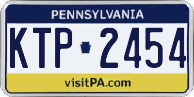 PA license plate KTP2454