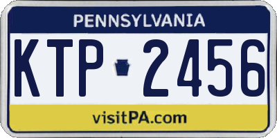 PA license plate KTP2456